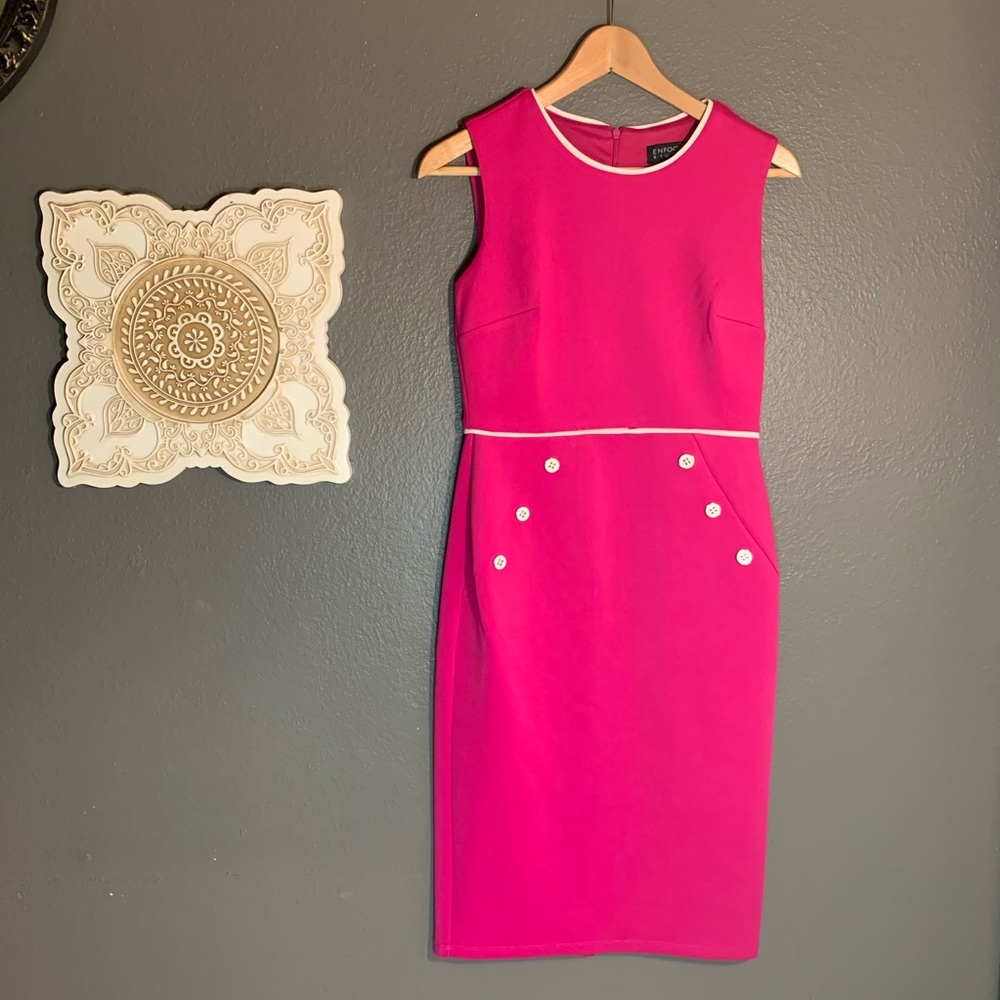 Enfocus Studio Fitted Hot Pink Dress Size 4